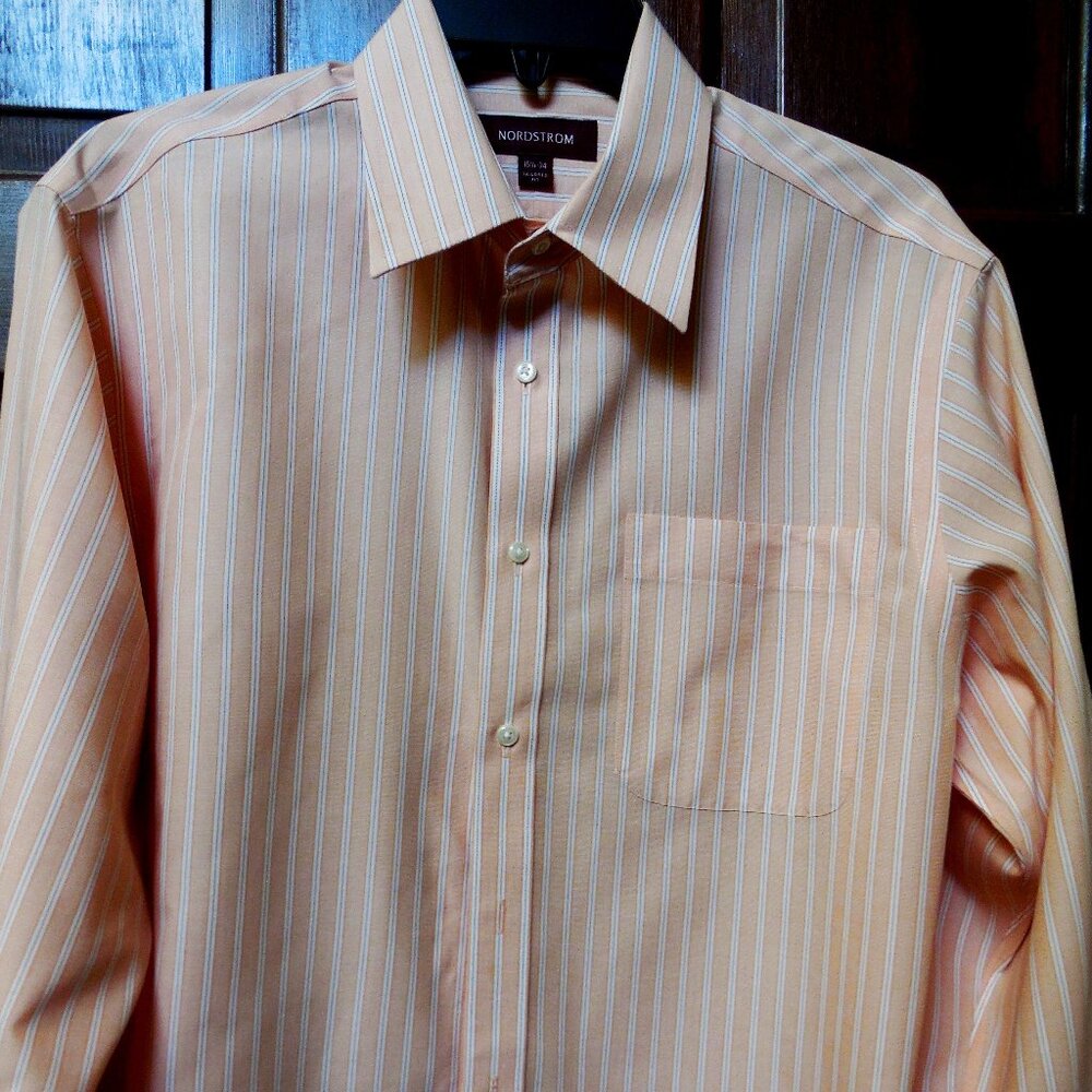 Nordstrom long sleeve shirt Slim fit Smart Care  Size 151/2
